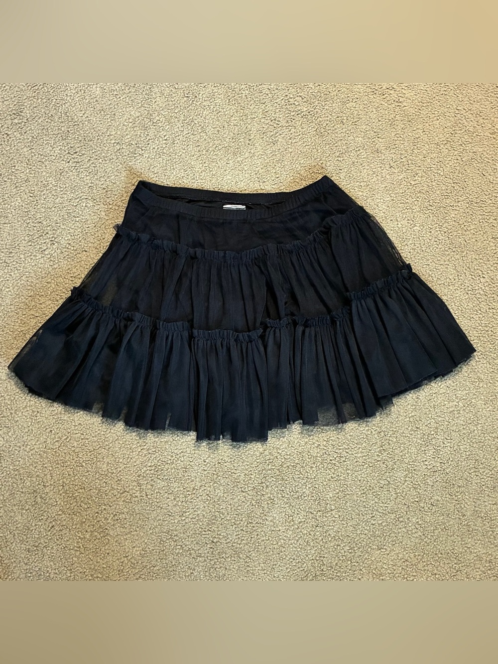 Daytrip Black Layered Tulle Short Mini Skirt Size M Pull-On Stretchy